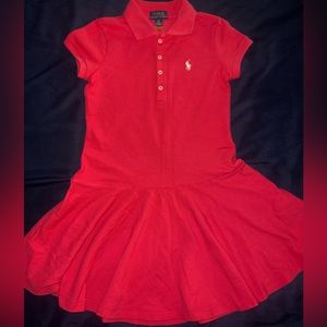 Stretch Cotton Mesh Polo Dress